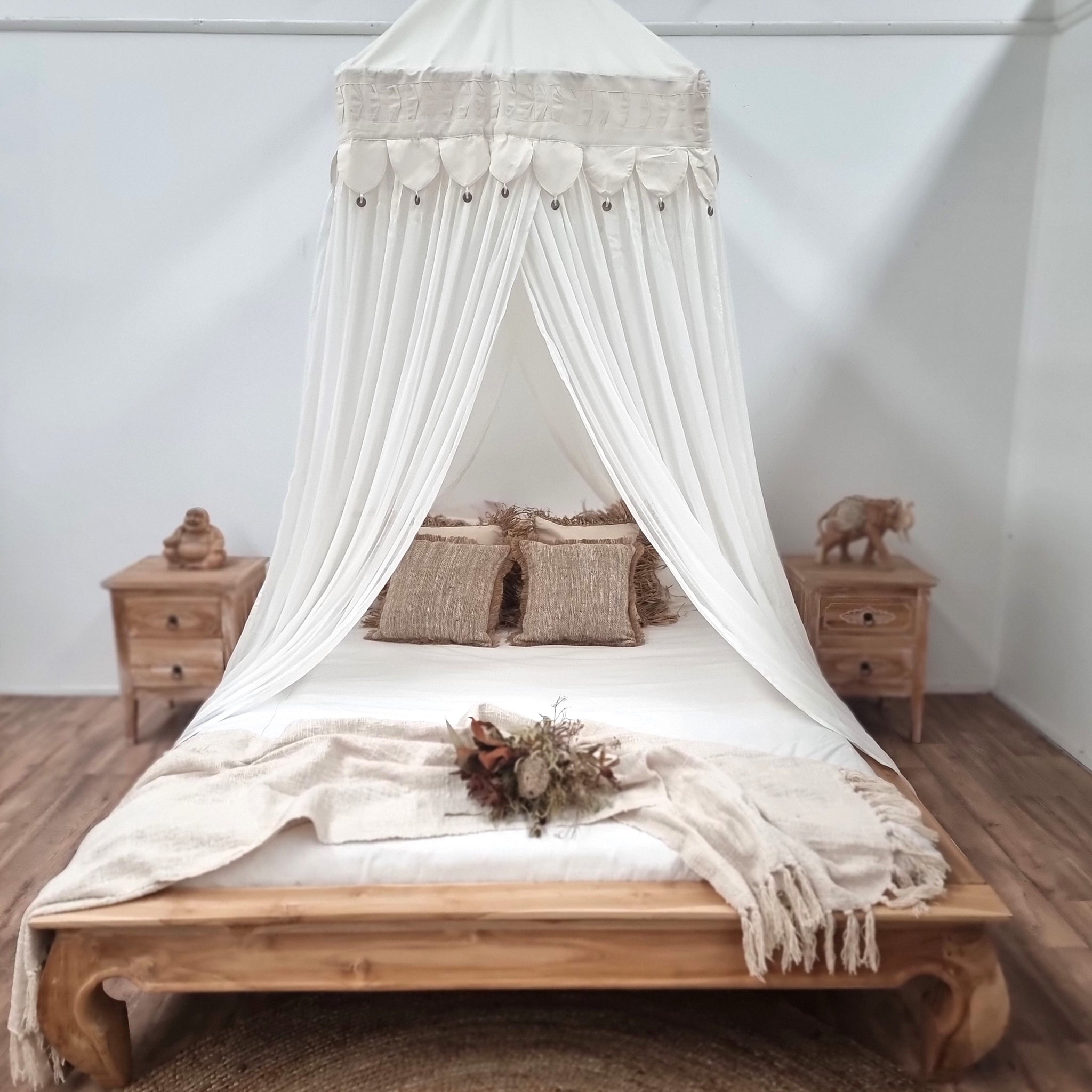 Boho Box Canopy Mosquito Net in NATURAL 1M x 1M