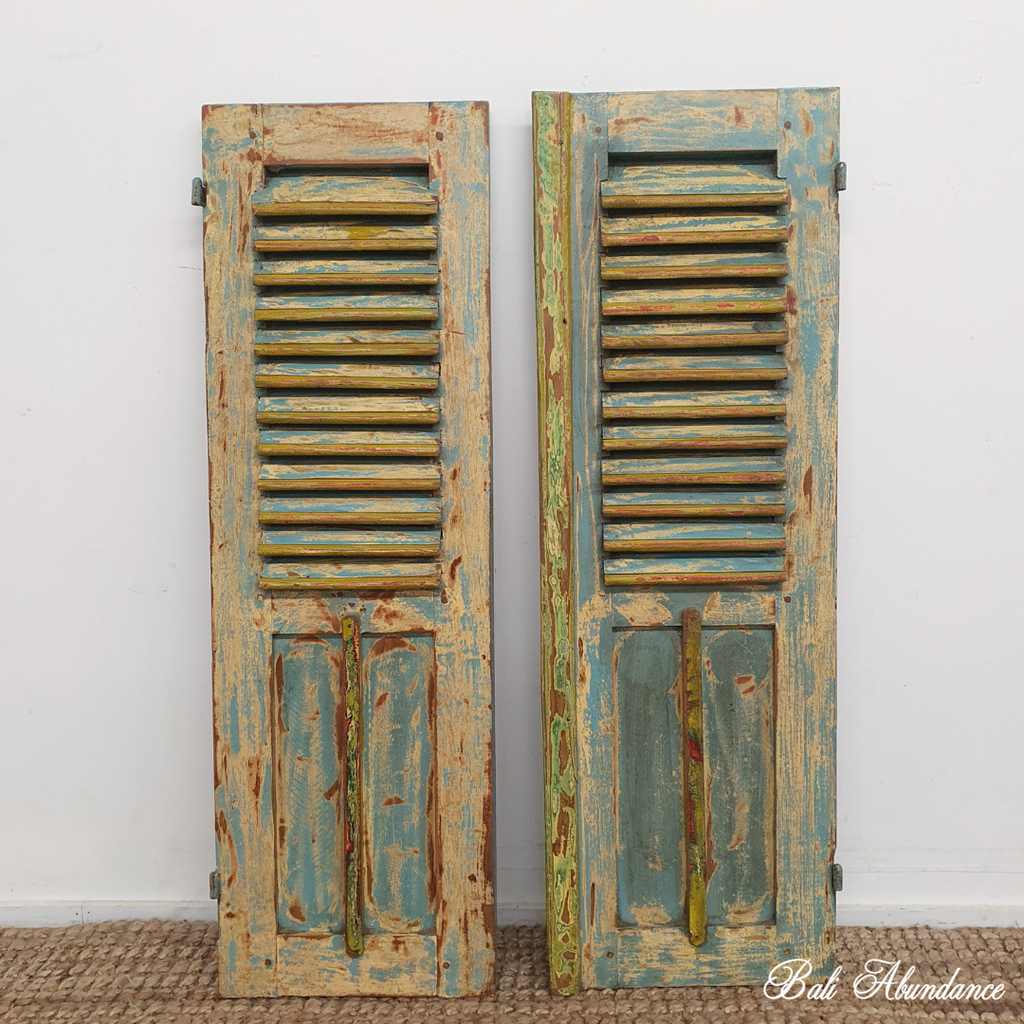 vintage louvre window shutters