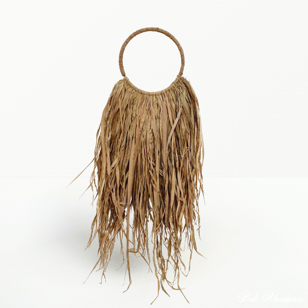 natural raffia wall hanging