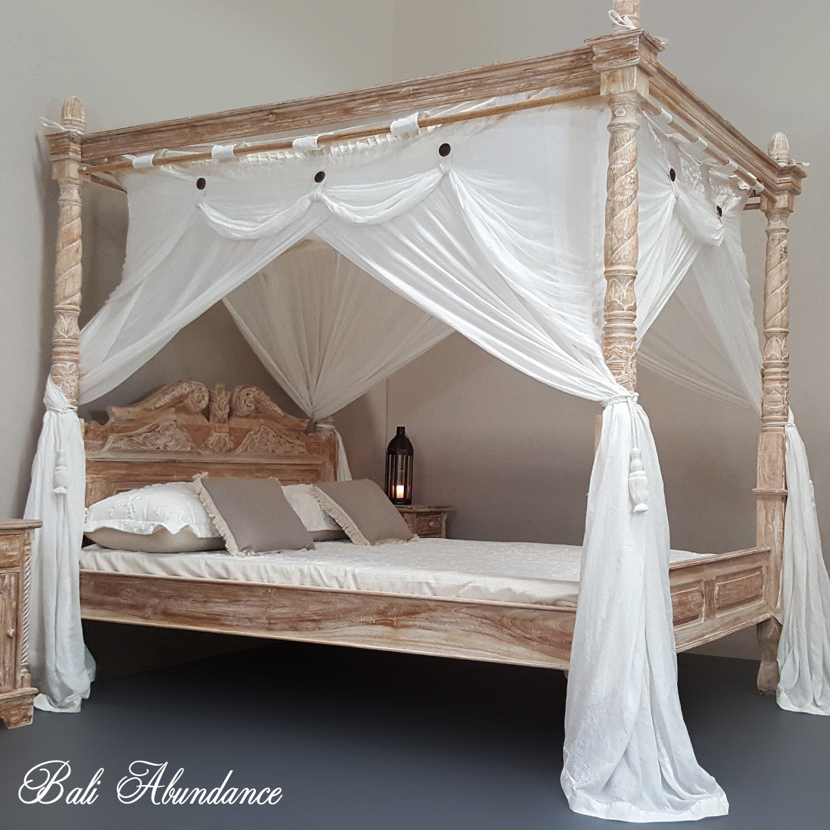 DELUXE Canopy Mosquito Net in NATURAL – Bali Abundance