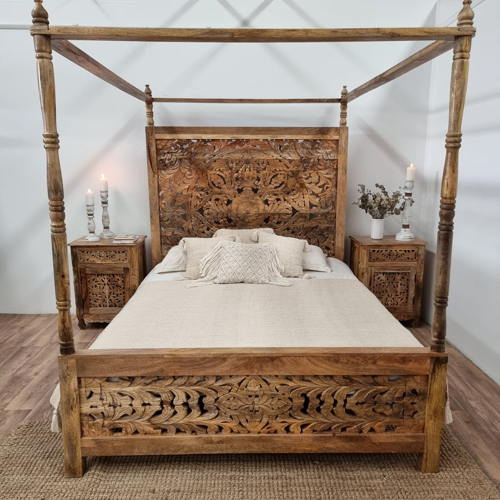 Indian four poster bed