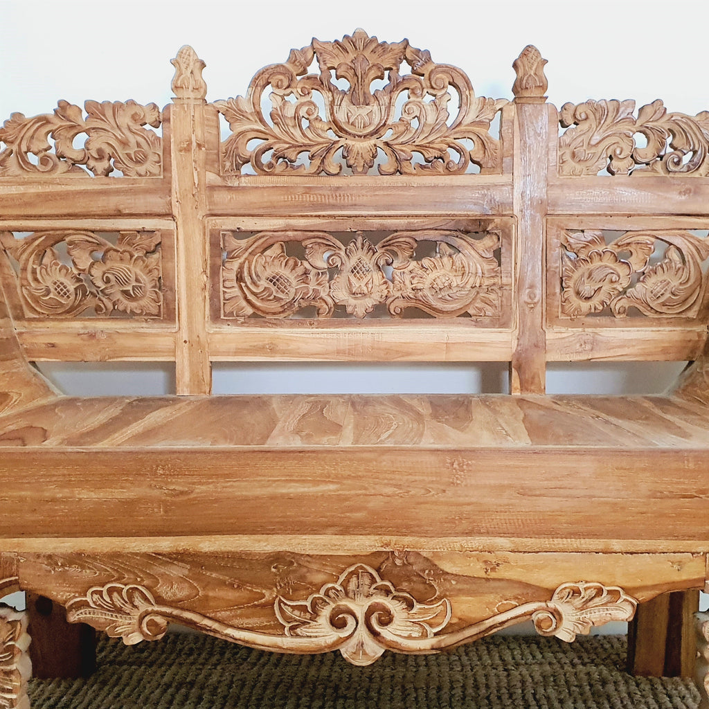 hand carved daybed